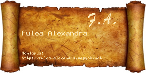 Fulea Alexandra névjegykártya